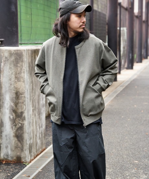 NO NEED（ノーニード）の「ストレッチジップカーデ（Tシャツ/カットソー・メンズ・グレー系その他/オリーブ・LL）」の2枚目の写真