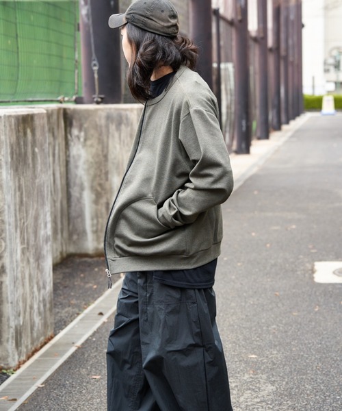 NO NEED（ノーニード）の「ストレッチジップカーデ（Tシャツ/カットソー・メンズ・グレー系その他/オリーブ・LL）」の4枚目の写真
