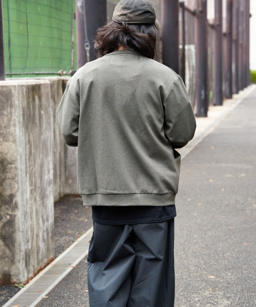 NO NEED（ノーニード）の「ストレッチジップカーデ（Tシャツ/カットソー・メンズ・グレー系その他/オリーブ・LL）」の5枚目の写真