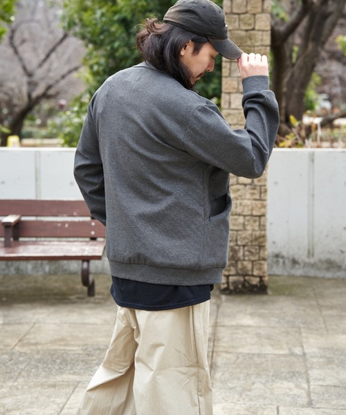 NO NEED（ノーニード）の「ストレッチジップカーデ（Tシャツ/カットソー・メンズ・グレー系その他/オリーブ・LL）」の14枚目の写真