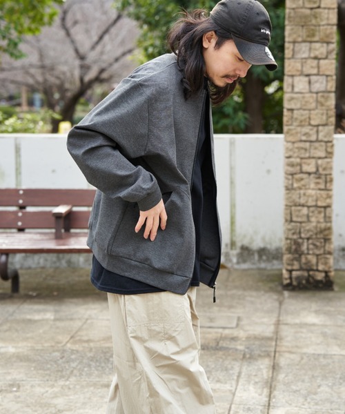 NO NEED（ノーニード）の「ストレッチジップカーデ（Tシャツ/カットソー・メンズ・グレー系その他/オリーブ・LL）」の15枚目の写真