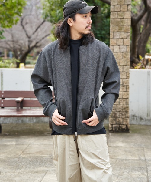 NO NEED（ノーニード）の「ストレッチジップカーデ（Tシャツ/カットソー・メンズ・グレー系その他/オリーブ・LL）」の16枚目の写真