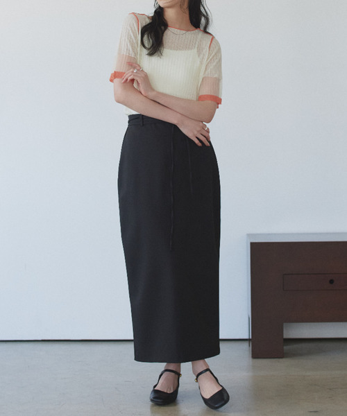 Eclat one(エクラワン)の「【Eclat one】シアー バイカラー 半袖 カットソー ◎(Tシャツ/カットソー・レディース・イエロー/グレー/オフホワイト・M)」の18枚目の写真