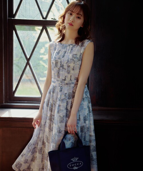 TOCCA（トッカ）の「SEA BLUE ドレス（ワンピース・レディース・ピンク系5/グレー系5・0/2/4/6）」の2枚目の写真