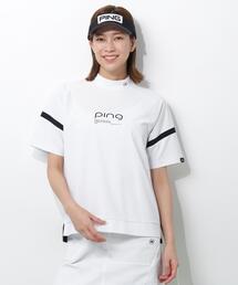 【PING APPAREL】レイブロックエコ配色切替半袖ハイネックシャツ <PERFORMANCE> (LADIES)