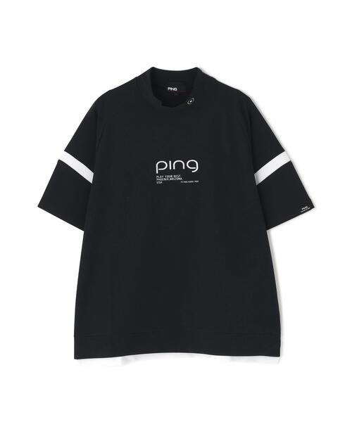 PING（ピン）の「【PING APPAREL】レイブロックエコ配色切替半袖ハイネックシャツ ＜PERFORMANCE＞ (LADIES)（Tシャツ/カットソー・レディース・ピンク/ホワイト/グレー/ブラック・LL/L/S/M）」の14枚目の写真