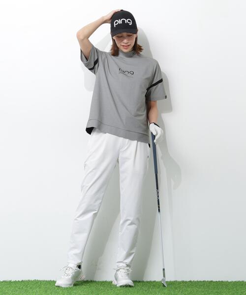 PING（ピン）の「【PING APPAREL】レイブロックエコ配色切替半袖ハイネックシャツ ＜PERFORMANCE＞ (LADIES)（Tシャツ/カットソー・レディース・ピンク/ホワイト/グレー/ブラック・LL/L/S/M）」の18枚目の写真