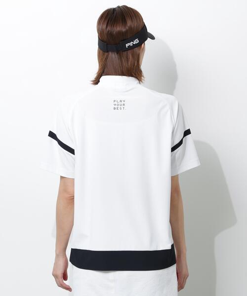 PING（ピン）の「【PING APPAREL】レイブロックエコ配色切替半袖ハイネックシャツ ＜PERFORMANCE＞ (LADIES)（Tシャツ/カットソー・レディース・ピンク/ホワイト/グレー/ブラック・LL/L/S/M）」の22枚目の写真