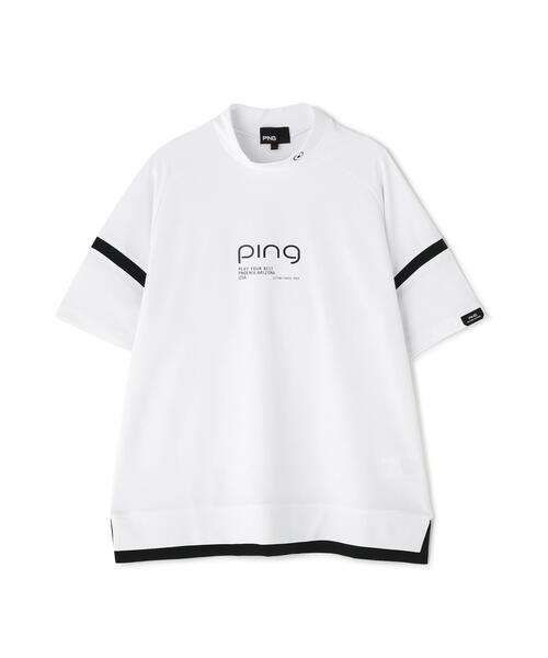 PING（ピン）の「【PING APPAREL】レイブロックエコ配色切替半袖ハイネックシャツ ＜PERFORMANCE＞ (LADIES)（Tシャツ/カットソー・レディース・ピンク/ホワイト/グレー/ブラック・LL/L/S/M）」の7枚目の写真