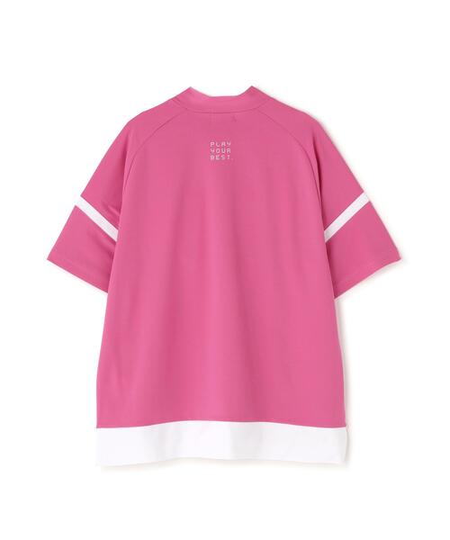 PING（ピン）の「【PING APPAREL】レイブロックエコ配色切替半袖ハイネックシャツ ＜PERFORMANCE＞ (LADIES)（Tシャツ/カットソー・レディース・ピンク/ホワイト/グレー/ブラック・LL/L/S/M）」の10枚目の写真