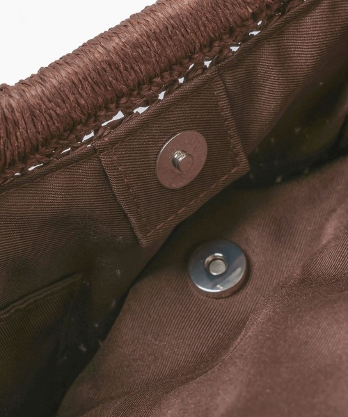 Elura(エルーラ)の「ウッドハンドルペーパートート/646461(ハンドバッグ・レディース・ベージュ/ブラウン・FREE)」の18枚目の写真