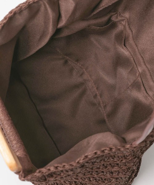 Elura(エルーラ)の「ウッドハンドルペーパートート/646461(ハンドバッグ・レディース・ベージュ/ブラウン・FREE)」の20枚目の写真