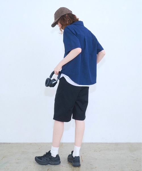 Zooodle（ズードル）の「Micro Check Short Sleeve Shirt - マイクロチェック半袖シャツ -（シャツ/ブラウス・メンズ・ネイビー/ブラウン・MEDIUM/LARGE）」の12枚目の写真