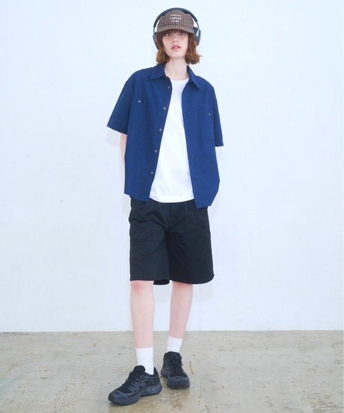 Zooodle（ズードル）の「Micro Check Short Sleeve Shirt - マイクロチェック半袖シャツ -（シャツ/ブラウス・メンズ・ネイビー/ブラウン・MEDIUM/LARGE）」の13枚目の写真