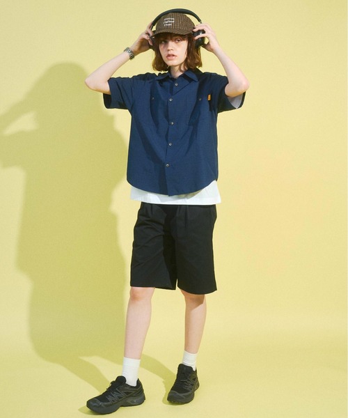 Zooodle（ズードル）の「Micro Check Short Sleeve Shirt - マイクロチェック半袖シャツ -（シャツ/ブラウス・メンズ・ネイビー/ブラウン・MEDIUM/LARGE）」の17枚目の写真