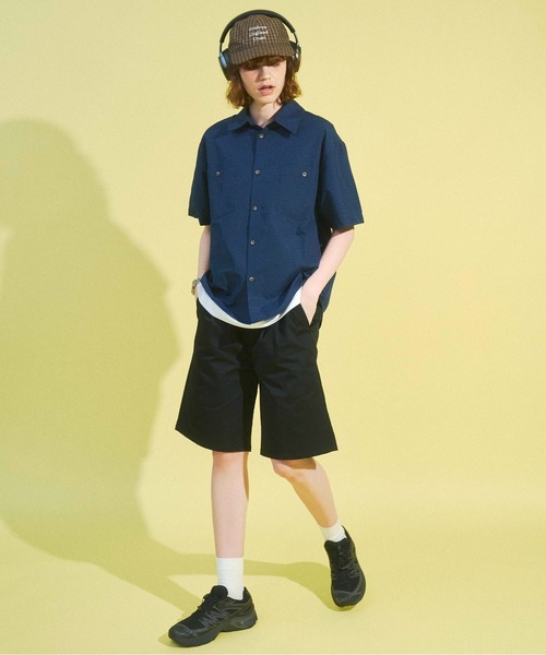 Zooodle（ズードル）の「Micro Check Short Sleeve Shirt - マイクロチェック半袖シャツ -（シャツ/ブラウス・メンズ・ネイビー/ブラウン・MEDIUM/LARGE）」の18枚目の写真