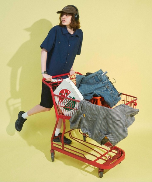 Zooodle（ズードル）の「Micro Check Short Sleeve Shirt - マイクロチェック半袖シャツ -（シャツ/ブラウス・メンズ・ネイビー/ブラウン・MEDIUM/LARGE）」の22枚目の写真