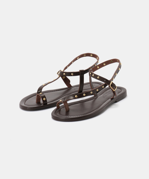 CORSO ROMA,9(コルソローマ)の「《WEB+一部店舗限定》CORSO ROMA9/ コルソローマノーヴェ STUDS TONGS(サンダル・レディース・ブラウン/ブラック・23.5cm/23cm/24.5cm/24cm)」の7枚目の写真
