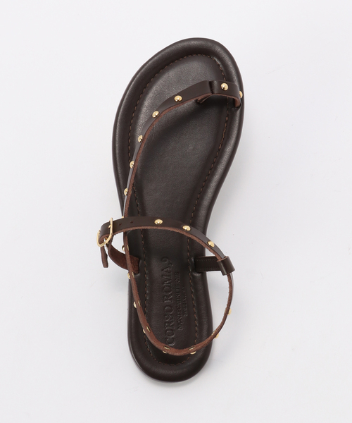 CORSO ROMA,9(コルソローマ)の「《WEB+一部店舗限定》CORSO ROMA9/ コルソローマノーヴェ STUDS TONGS(サンダル・レディース・ブラウン/ブラック・23.5cm/23cm/24.5cm/24cm)」の12枚目の写真