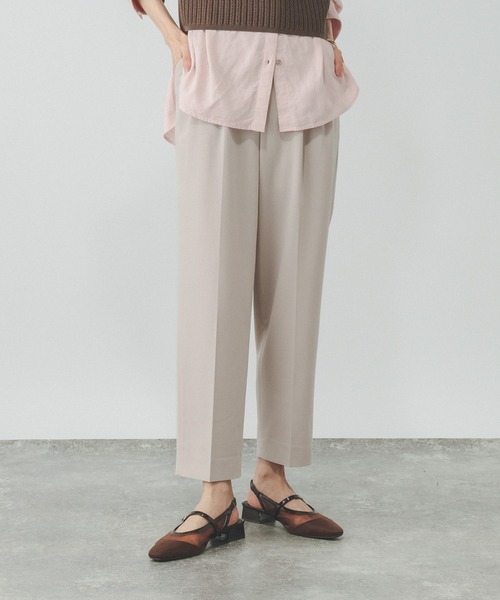 GLOBAL WORK（グローバルワーク）の「ウツクシルエットDRYテーパードパンツ/636544（その他パンツ・レディース・ネイビー/ブラウン系その他3/チャコールグレー/ブラック/グレイッシュベージュ・XX-LARGE/L-Long/XL-Long/M-Long/LARGE/MEDIUM/X-LARGE/SMALL/S-Long/X-SMALL）」の8枚目の写真