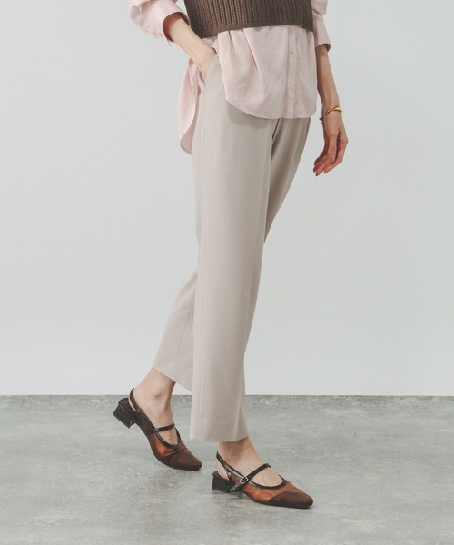 GLOBAL WORK（グローバルワーク）の「ウツクシルエットDRYテーパードパンツ/636544（その他パンツ・レディース・ネイビー/ブラウン系その他3/チャコールグレー/ブラック/グレイッシュベージュ・XX-LARGE/L-Long/XL-Long/M-Long/LARGE/MEDIUM/X-LARGE/SMALL/S-Long/X-SMALL）」の9枚目の写真