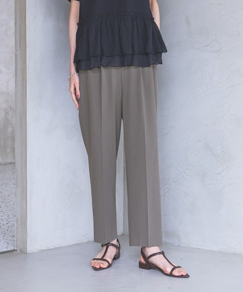 GLOBAL WORK（グローバルワーク）の「ウツクシルエットDRYテーパードパンツ/636544（その他パンツ・レディース・ネイビー/ブラウン系その他3/チャコールグレー/ブラック/グレイッシュベージュ・XX-LARGE/L-Long/XL-Long/M-Long/LARGE/MEDIUM/X-LARGE/SMALL/S-Long/X-SMALL）」の10枚目の写真