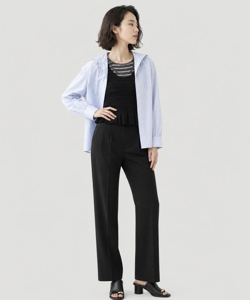 GLOBAL WORK（グローバルワーク）の「ウツクシルエットDRYテーパードパンツ/636544（その他パンツ・レディース・ネイビー/ブラウン系その他3/チャコールグレー/ブラック/グレイッシュベージュ・XX-LARGE/L-Long/XL-Long/M-Long/LARGE/MEDIUM/X-LARGE/SMALL/S-Long/X-SMALL）」の17枚目の写真