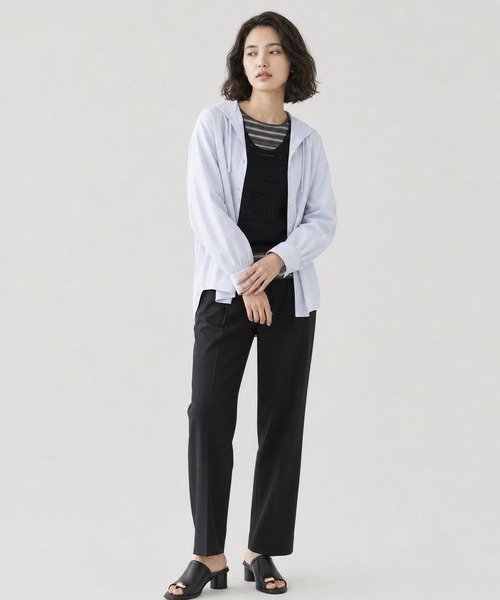GLOBAL WORK（グローバルワーク）の「ウツクシルエットDRYテーパードパンツ/636544（その他パンツ・レディース・ネイビー/ブラウン系その他3/チャコールグレー/ブラック/グレイッシュベージュ・XX-LARGE/L-Long/XL-Long/M-Long/LARGE/MEDIUM/X-LARGE/SMALL/S-Long/X-SMALL）」の18枚目の写真