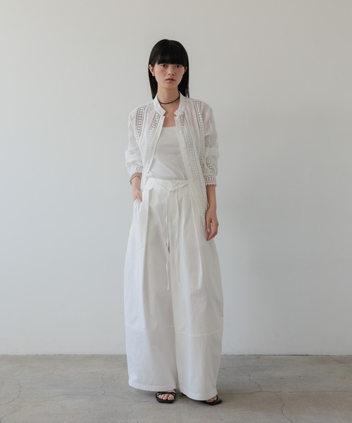 TENTO（テント）の「コットンレース刺繍長袖シャツ（シャツ/ブラウス・レディース・ホワイト・FREE）」の10枚目の写真