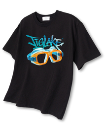 スイミングゴーグル オーバーサイズ 半袖Tシャツ ブラック