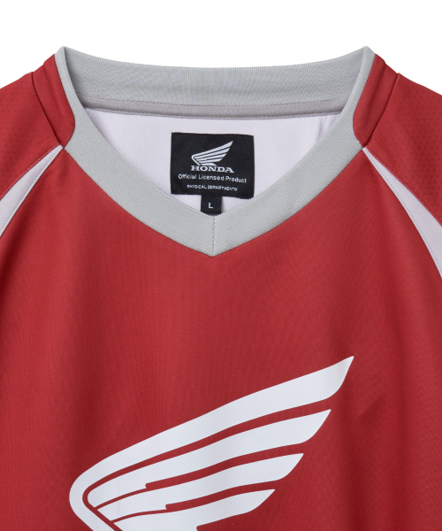 PHYPS MOTORCYCLE(フィップスモーターサイクル)の「Motorcycle Jersey Long Sleeve Red(Tシャツ/カットソー・レディース・その他・SMALL/MEDIUM/LARGE/X-LARGE)」の3枚目の写真