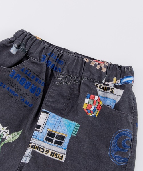 Ocean&Ground(オーシャン&グラウンド)の「ペイントアートショーツ(その他パンツ・キッズ・チャコール/アイボリー・120/110/100/90/140/130)」の14枚目の写真