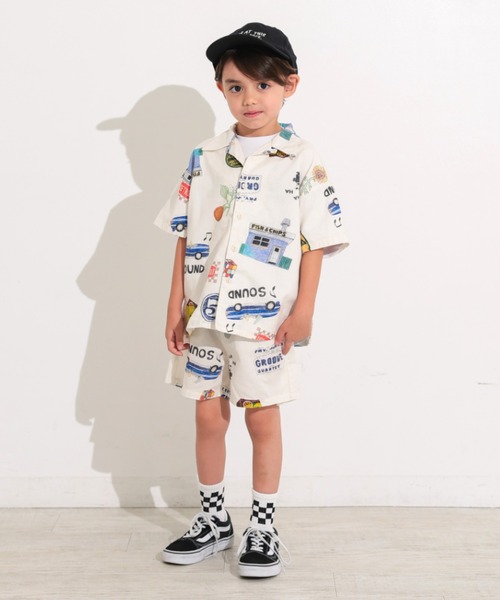 Ocean&Ground(オーシャン&グラウンド)の「ペイントアートショーツ(その他パンツ・キッズ・チャコール/アイボリー・120/110/100/90/140/130)」の8枚目の写真