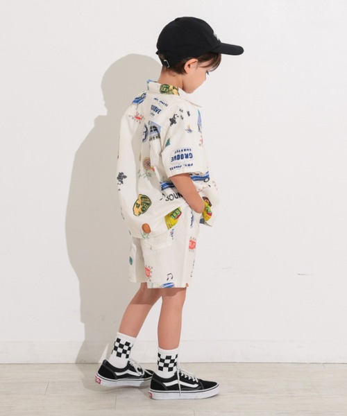 Ocean&Ground(オーシャン&グラウンド)の「ペイントアートショーツ(その他パンツ・キッズ・チャコール/アイボリー・120/110/100/90/140/130)」の6枚目の写真