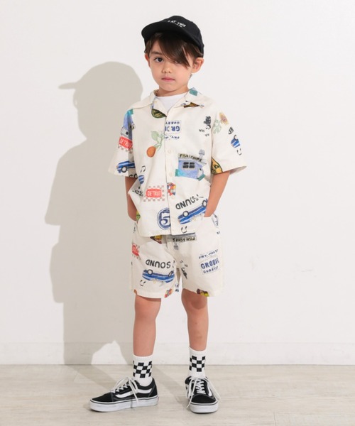 Ocean&Ground(オーシャン&グラウンド)の「ペイントアートショーツ(その他パンツ・キッズ・チャコール/アイボリー・120/110/100/90/140/130)」の5枚目の写真