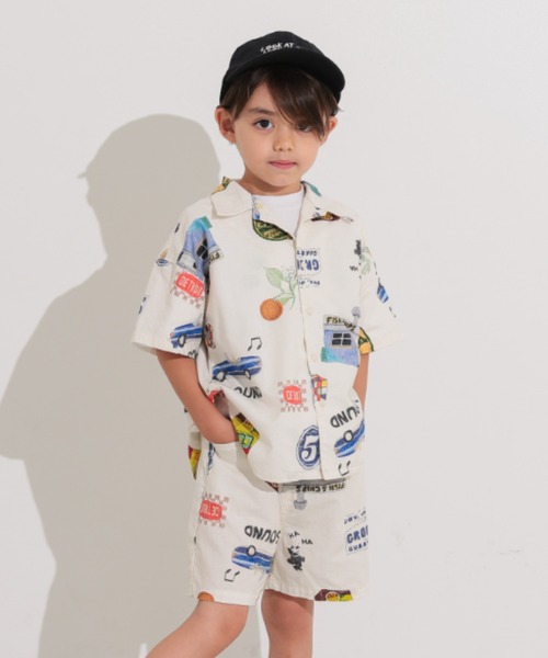 Ocean&Ground(オーシャン&グラウンド)の「ペイントアートショーツ(その他パンツ・キッズ・チャコール/アイボリー・120/110/100/90/140/130)」の4枚目の写真