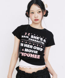 MOVIE YOUHEE LETTERING T-SHIRTS_BLACK