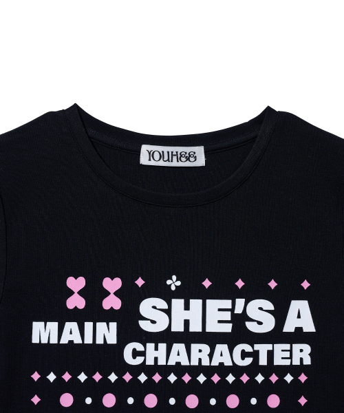 YOUHEE（ユヒ）の「MOVIE YOUHEE LETTERING T-SHIRTS_BLACK（Tシャツ/カットソー・レディース・その他・FREE）」の4枚目の写真