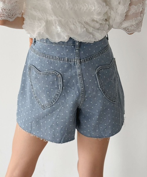 Jewelobe(ジュエローブ)の「ミニドットデニムパンツ(その他パンツ・レディース・ブルー/サックスブルー・S/M)」の3枚目の写真