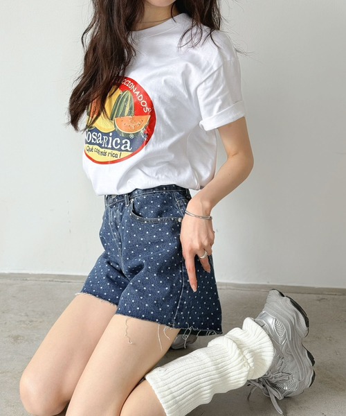 Jewelobe(ジュエローブ)の「ミニドットデニムパンツ(その他パンツ・レディース・ブルー/サックスブルー・S/M)」の11枚目の写真