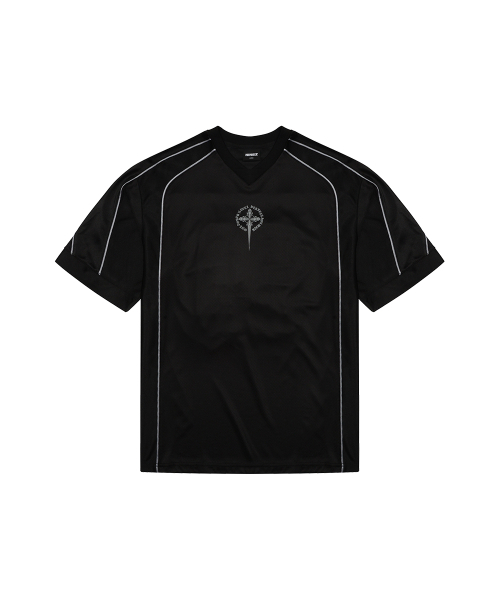 NINEZ(ナインゼット)の「99アプリケラグビーオーバーサイズTシャツ (2色)(Tシャツ/カットソー・メンズ・ホワイト/ブラック・2XL/LARGE/X-LARGE)」の8枚目の写真