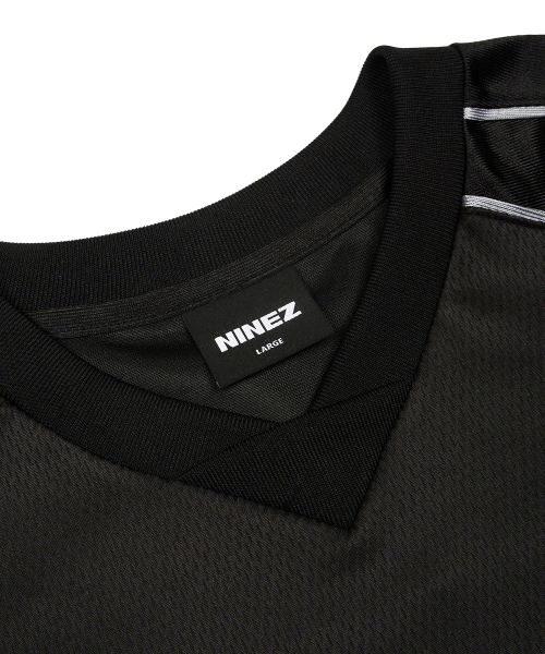 NINEZ(ナインゼット)の「99アプリケラグビーオーバーサイズTシャツ (2色)(Tシャツ/カットソー・メンズ・ホワイト/ブラック・2XL/LARGE/X-LARGE)」の10枚目の写真
