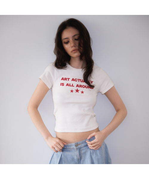 セール】Star Lettering T-shirt [White]（Tシャツ/カットソー