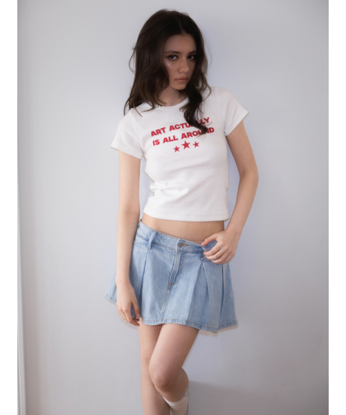 ROSEFRANTZ（ロゼフランツ）の「Star Lettering T-shirt [White]（Tシャツ/カットソー・レディース・ホワイト・SMALL/MEDIUM）」の5枚目の写真
