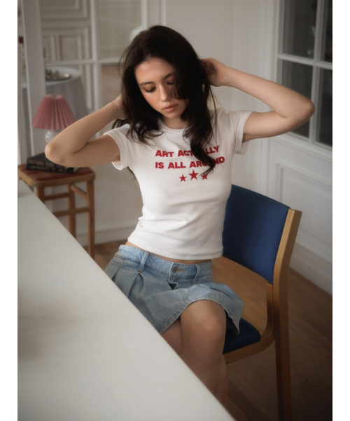 ROSEFRANTZ（ロゼフランツ）の「Star Lettering T-shirt [White]（Tシャツ/カットソー・レディース・ホワイト・SMALL/MEDIUM）」の10枚目の写真