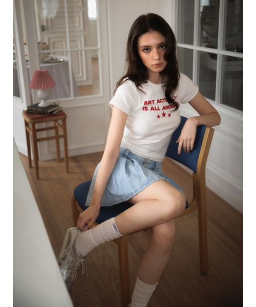 ROSEFRANTZ（ロゼフランツ）の「Star Lettering T-shirt [White]（Tシャツ/カットソー・レディース・ホワイト・SMALL/MEDIUM）」の12枚目の写真