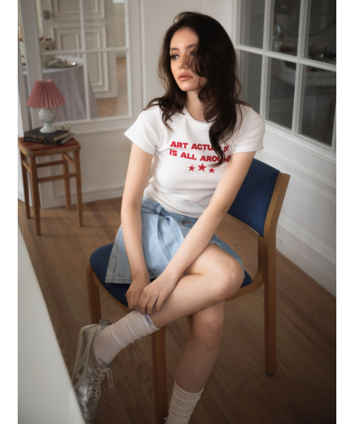 ROSEFRANTZ（ロゼフランツ）の「Star Lettering T-shirt [White]（Tシャツ/カットソー・レディース・ホワイト・SMALL/MEDIUM）」の14枚目の写真