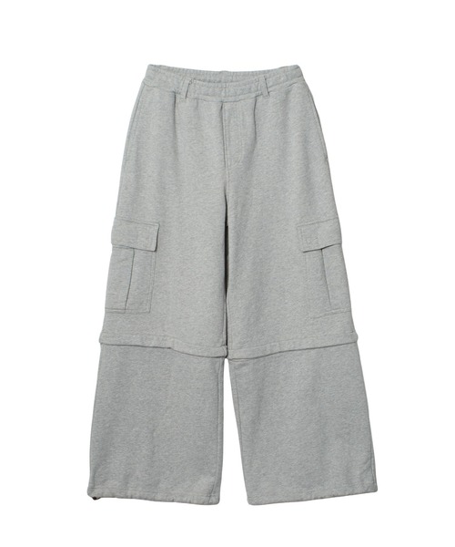 X-girl(エックスガール)の「EMBLEM POCKET 2WAY BUGGY SWEATPANTS(スウェットパンツ・レディース・アッシュ/ブラック・S/M)」の9枚目の写真