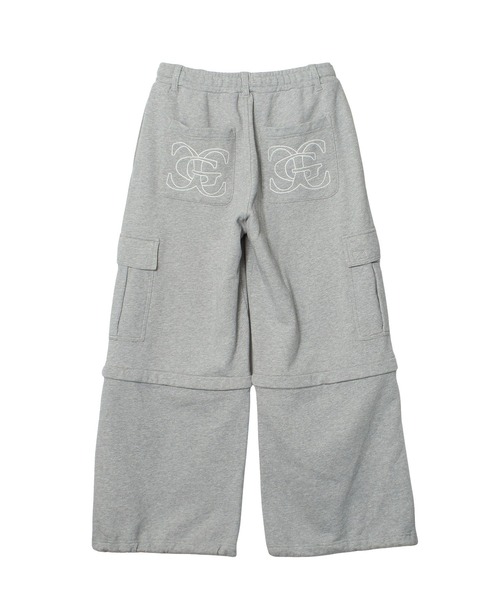 X-girl(エックスガール)の「EMBLEM POCKET 2WAY BUGGY SWEATPANTS(スウェットパンツ・レディース・アッシュ/ブラック・S/M)」の10枚目の写真