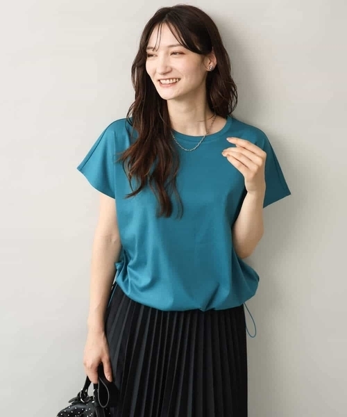 MK MICHEL KLEIN（エムケーミッシェルクラン）の「[接触冷感/洗える]裾ドロストデザインカットソー（Tシャツ/カットソー・レディース・ライトグレー/ホワイト/ブルー/ネイビー・38）」の20枚目の写真